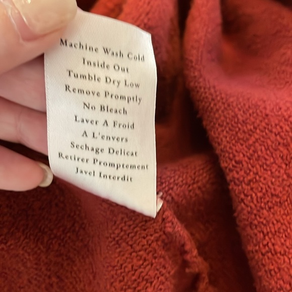 Frank & Eileen Willa Long Sleeve Triple Fleece Wrap Dress in Cranberry - Picture 6 of 6